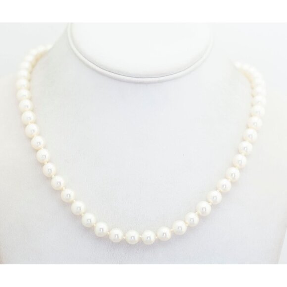 30'' faux pearl classy vintage necklace (C6) - Picture 2 of 3